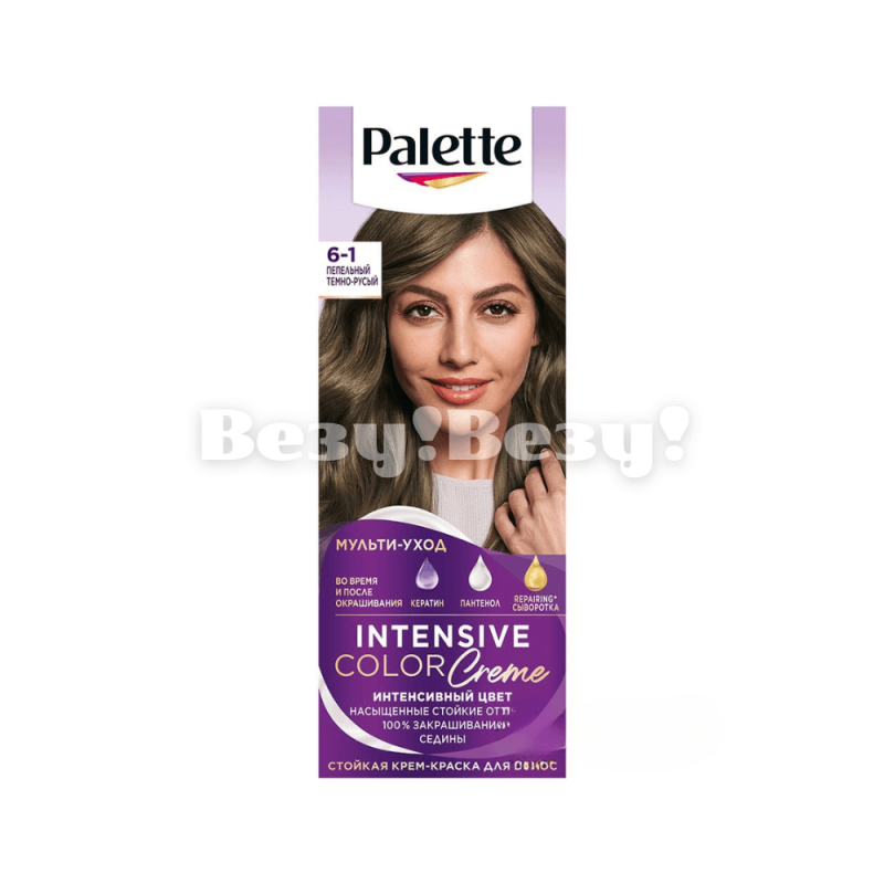 Краска для волос Palette ICC 6-1 Пепельный темно-русый