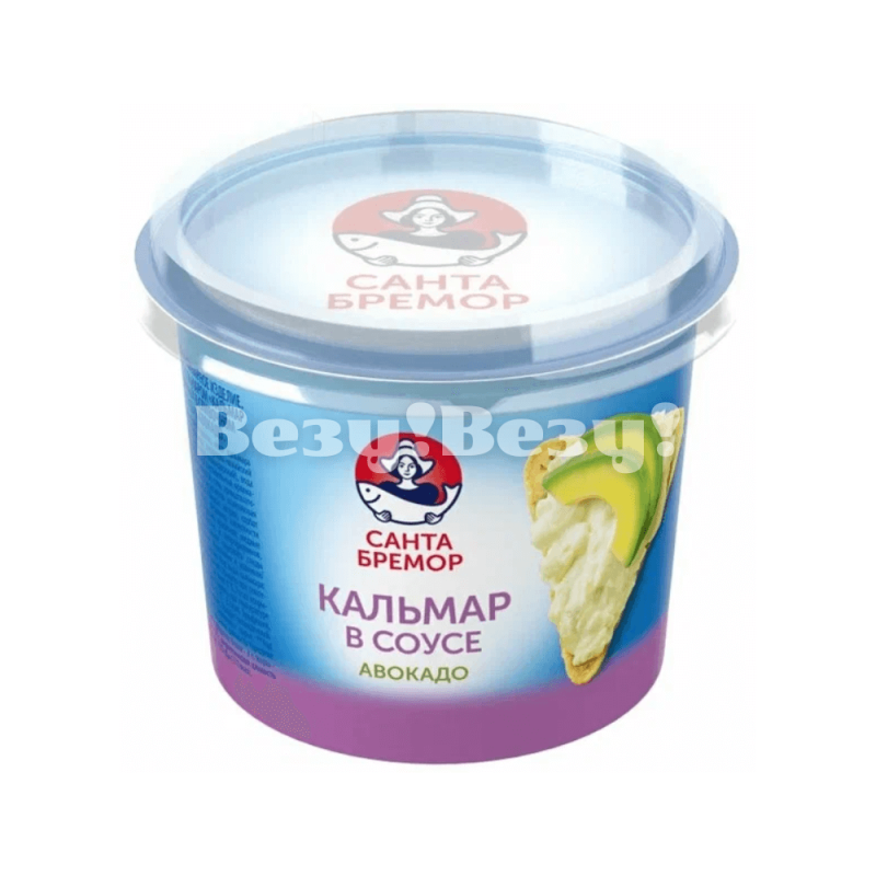 Паста Санта Бремор Кальмар рубленый в сливочном соусе с авакадо 150г