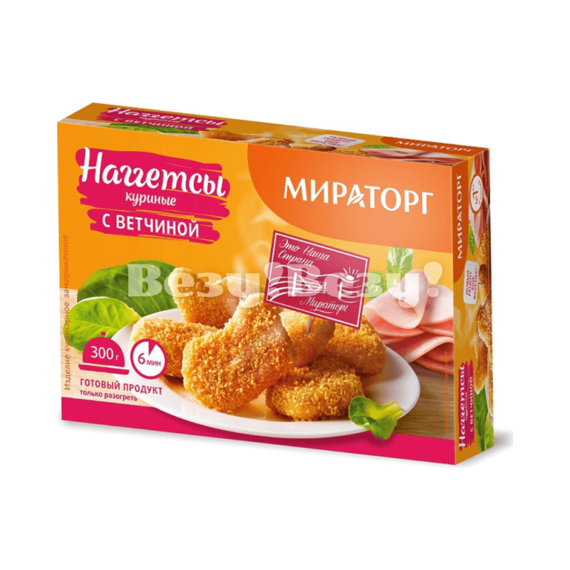 Наггетсы куриные с Ветчиной Мираторг 300 гр